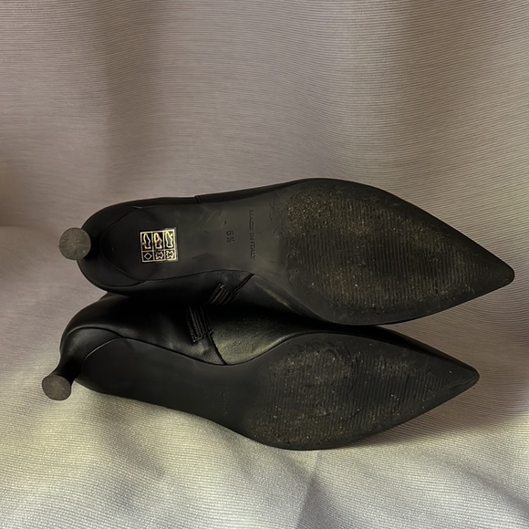 Everlane Black Kitten Heel Pointed Toe Italian Leather Boots - Picture 4 of 5